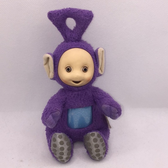 Vintage Teletubbies 6” Tinky Winky Stuffed Doll Beanie Purple 1990's - Picture 11 of 11